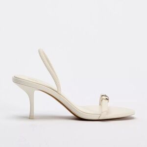 Zara Cream Heeled Sandals